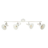 DECKENLEUCHTE Metall Chrom Weiß bewegliche Spots - Weiß, Metall (80/12.2/23cm) - Globo Lighting