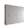 DREHTÜRENSCHRANK 236.7/300/47 6-türig - Goldfarben/Weiß, Holz/Metall (300/236.7/47cm) - Abiks Möbel