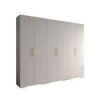 DREHTÜRENSCHRANK 236.7/300/47 6-türig - Goldfarben/Weiß, Holz/Metall (300/236.7/47cm) - Abiks Möbel