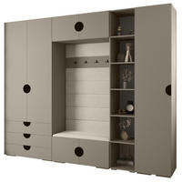 GARDEROBEN-SET 236,7/290/47 - Kaschmir/Schwarz, Holz/Kunststoff (290/236.7/47cm) - Abiks Möbel