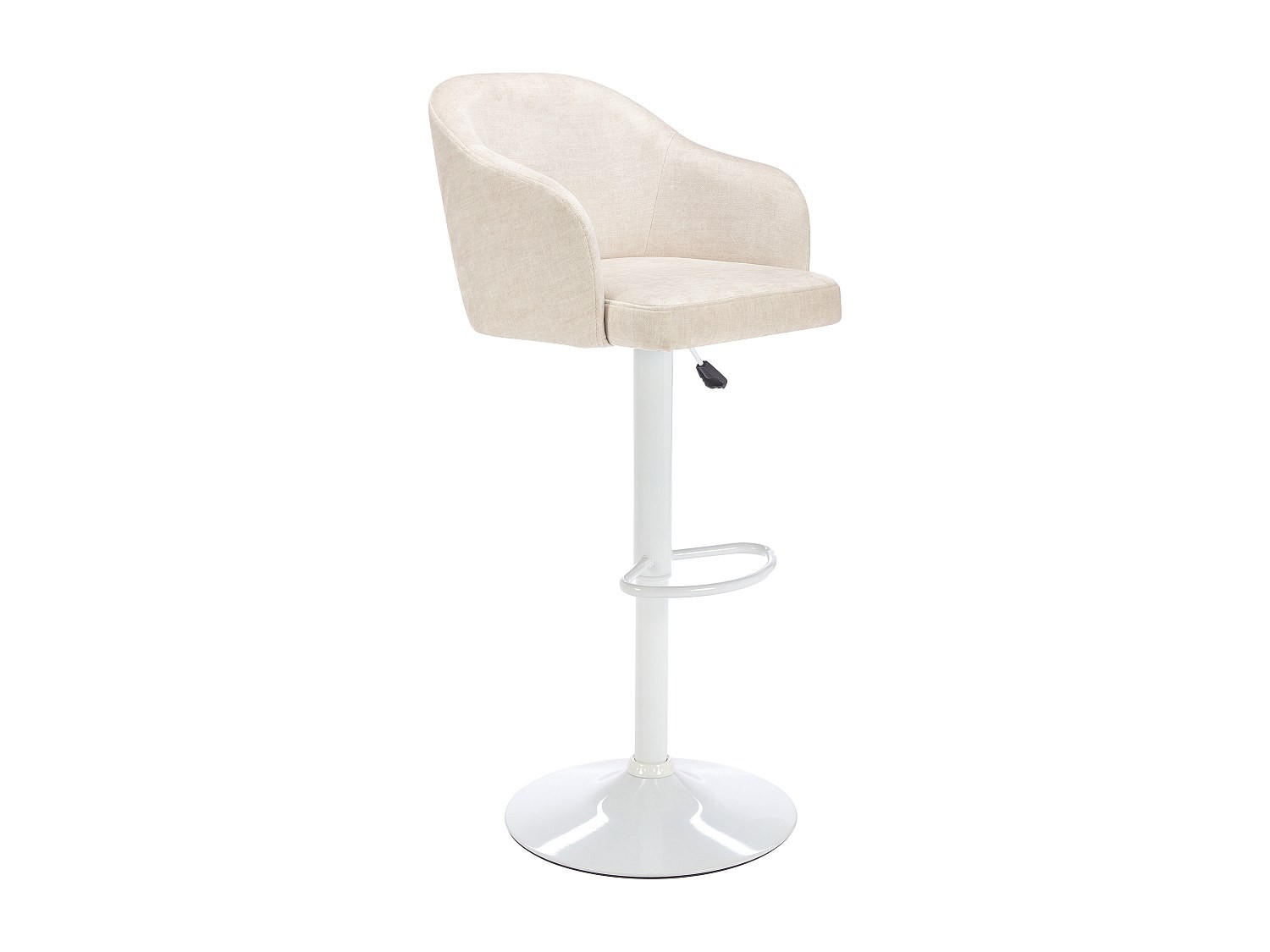 BARHOCKER - 52cm x 51cm - Polyester - cremefarben - CARSTEN - Creme, Textil (52/113/51cm) - Vente-Unique