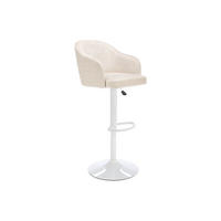 BARHOCKER - 52cm x 51cm - Polyester - cremefarben - CARSTEN - Creme, Textil (52/113/51cm) - Vente-Unique