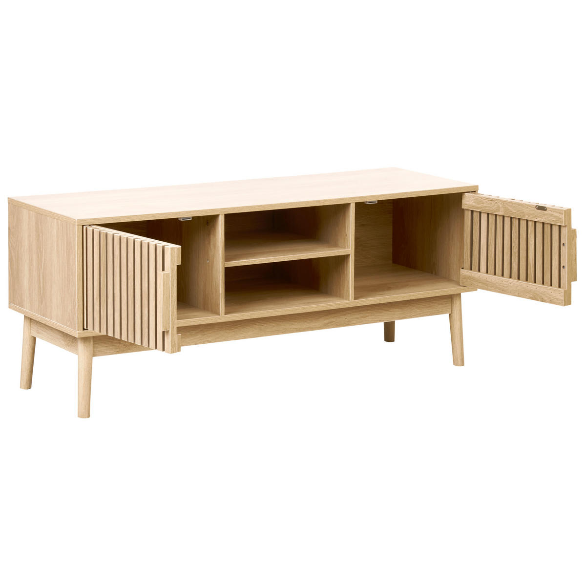 TV STOLEK Světle hnědý Lynwood - hnědá, kompozitní dřevo (117/48/40cm) - Beliani