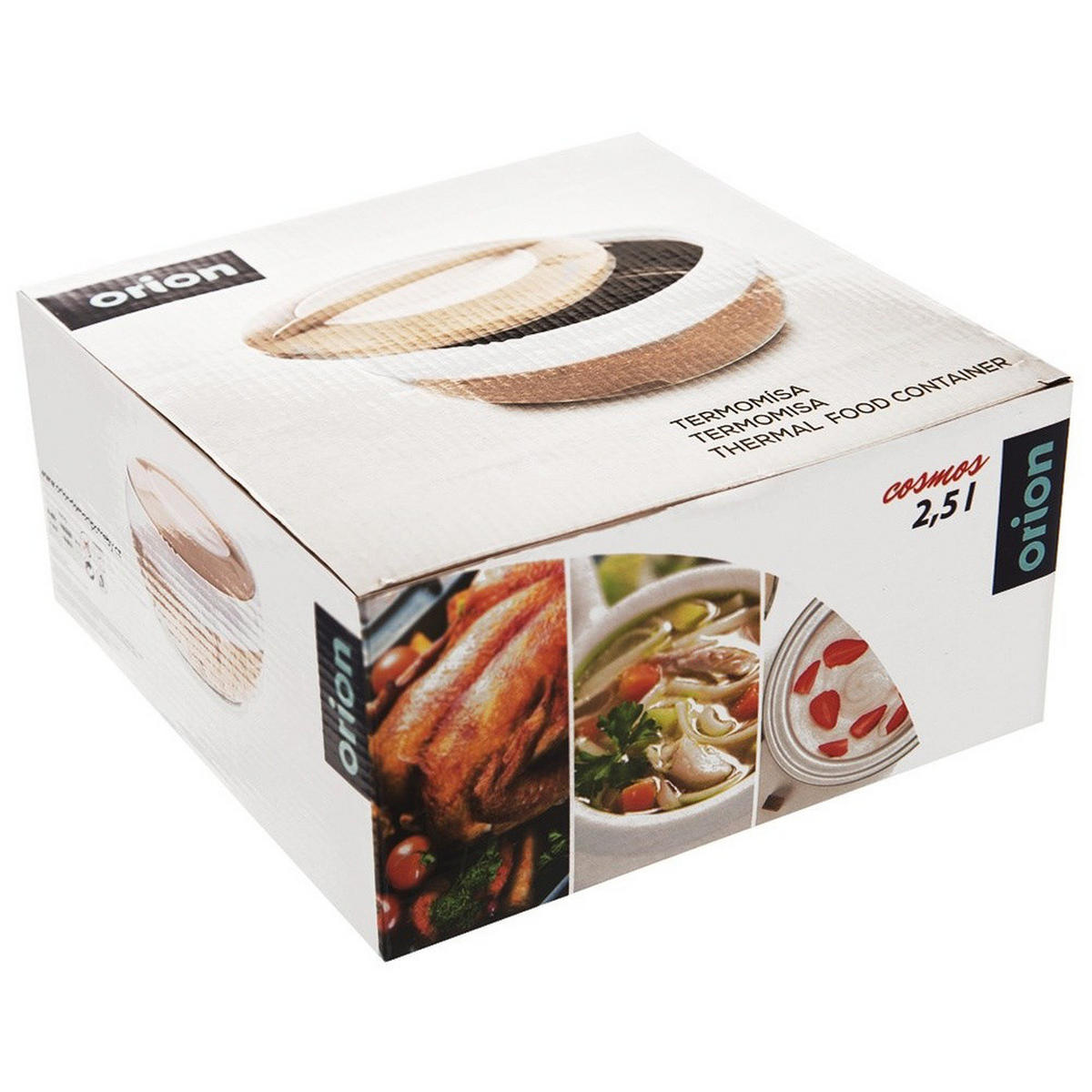 LUNCHTHERMOSKANNE Cosmos Edelstahl 2,5 l - Braun, Kunststoff (24/13/24cm) - Orion 