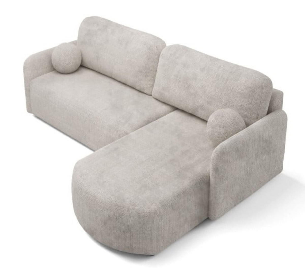 ECKSOFA Beige BONO Mit Schlaffunktion Bezogen Mit Cremona Stoff - Beige, Textil (212/160cm) - Sepro Meble
