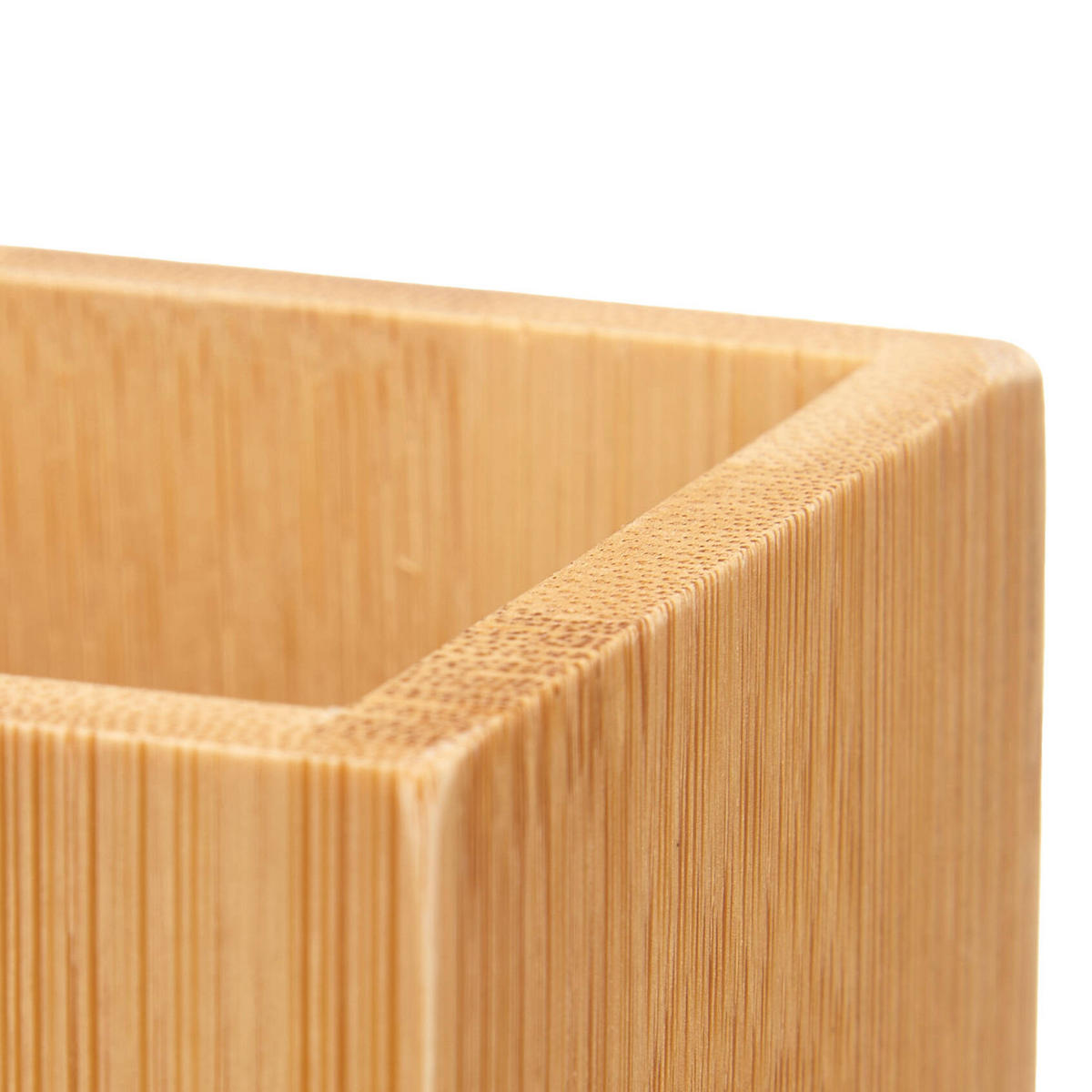 ZAHNPUTZBECHER Bambus Quadratisch 6,8/6,8/9,7 cm - Braun, Naturmaterialien (6.8/9.7/6.8cm) - Berilo