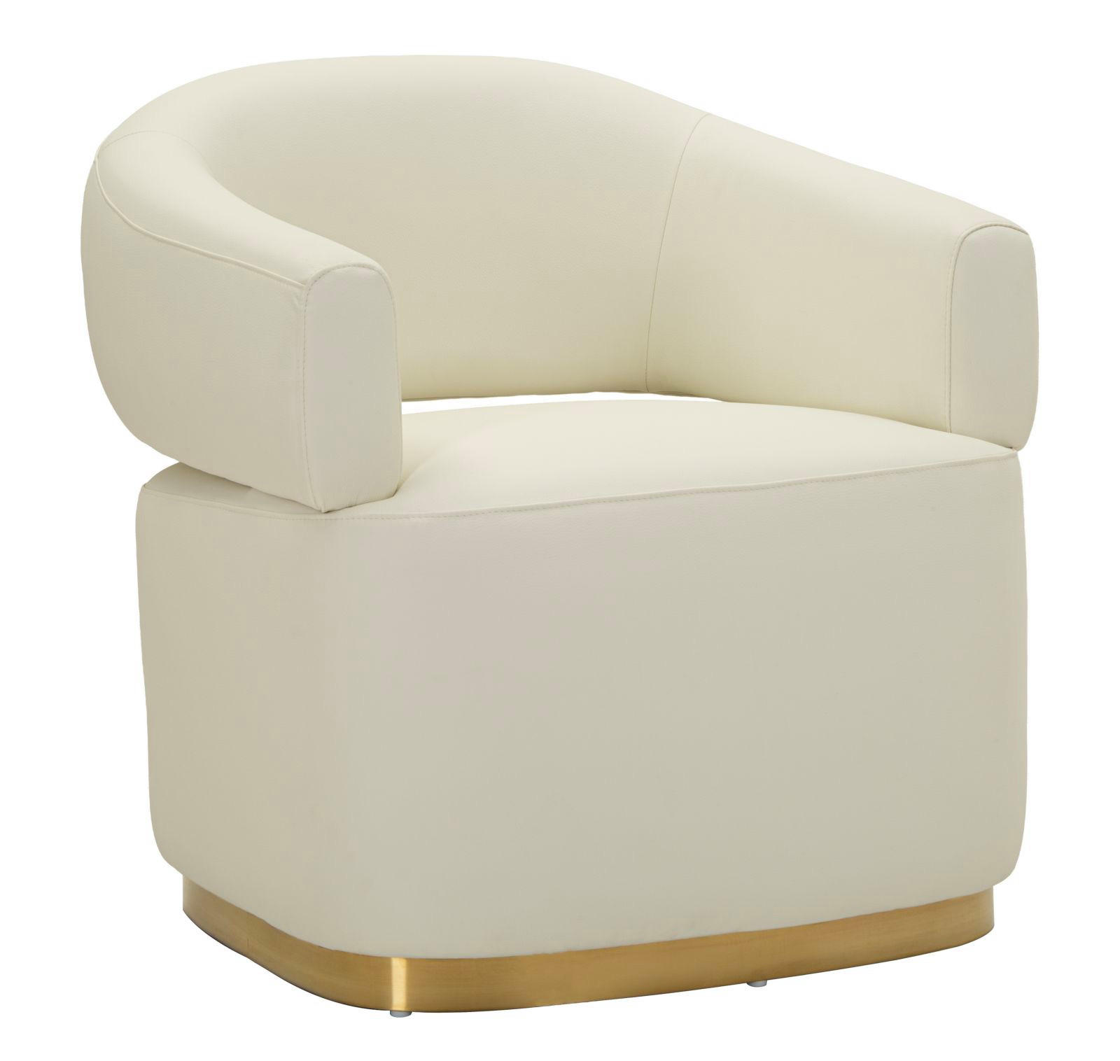 Mauro Ferretti Sessel Weiß, Gold 80x80x84 cm