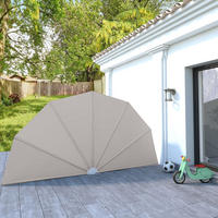 FALTBARER Terrassen-Seitenfächer Creme 200 cm - Creme, Textil (200/130/200cm) - furnicato