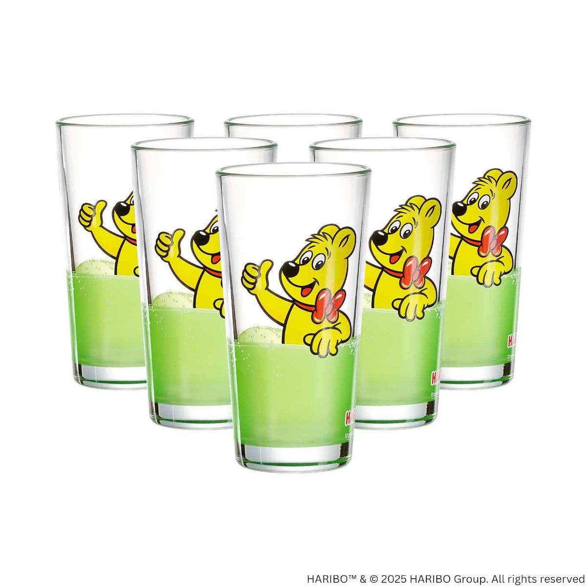 TRINKGLÄSER Haribo Thumbs Up grün 380 ml 6er Set - Grün, Glas (0.38L) - Ritzenhoff Breker