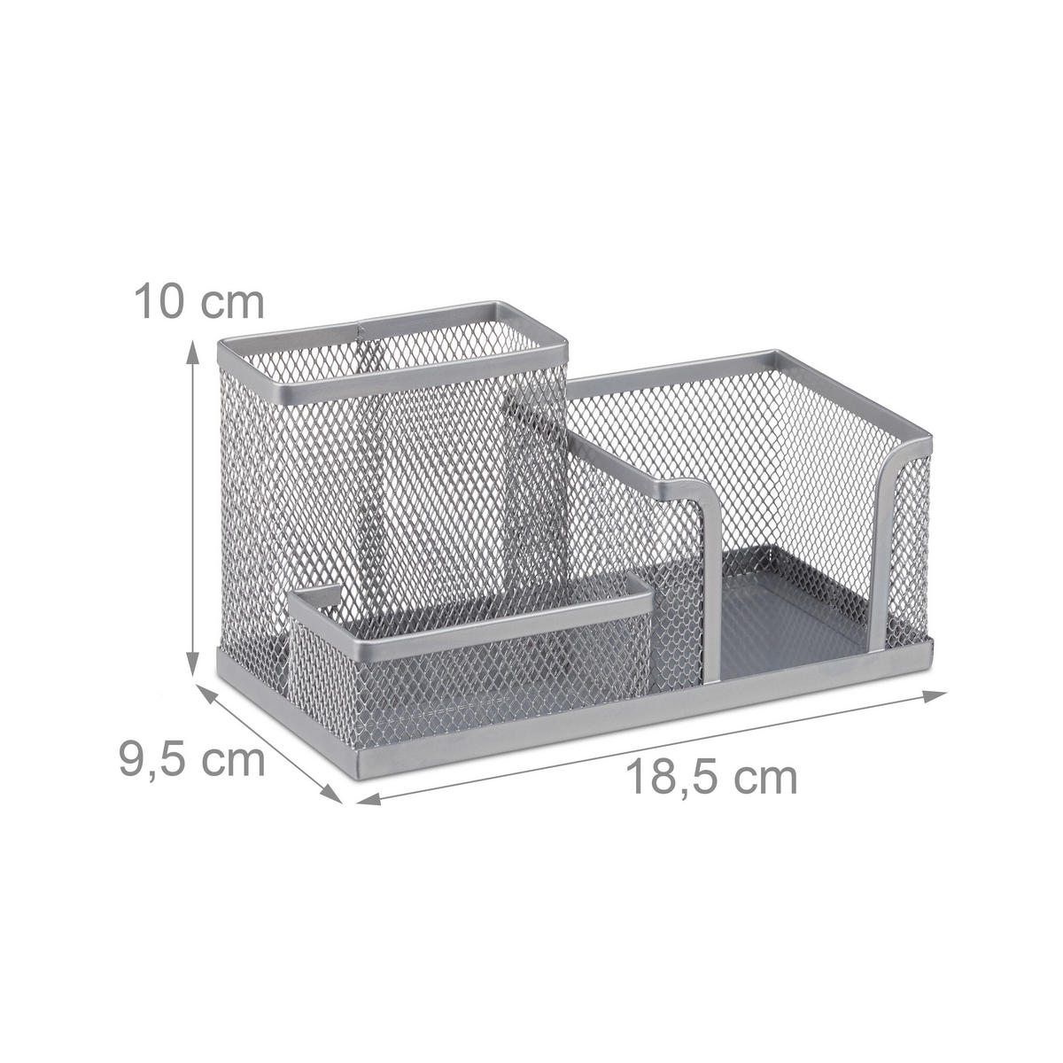 STIFTEHALTER - Silberfarben, Metall (9.5/18.5/10cm) - Relaxdays