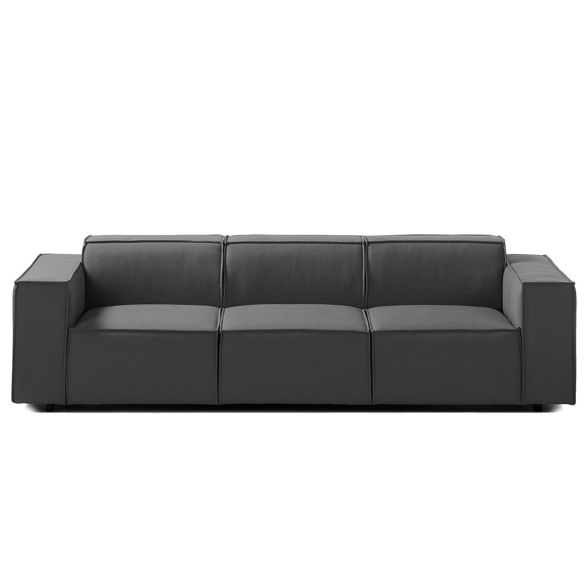 3-SITZER SOFA - Anthrazit, Textil (260/70/96cm) - home24