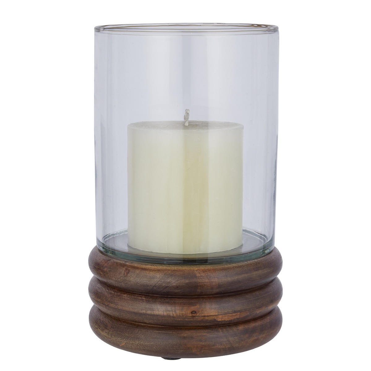 WINDLICHT Supper Club - Glas/Mangoholz - Braun - Braun, Glas/Holz (16/26/16cm) - Butlers