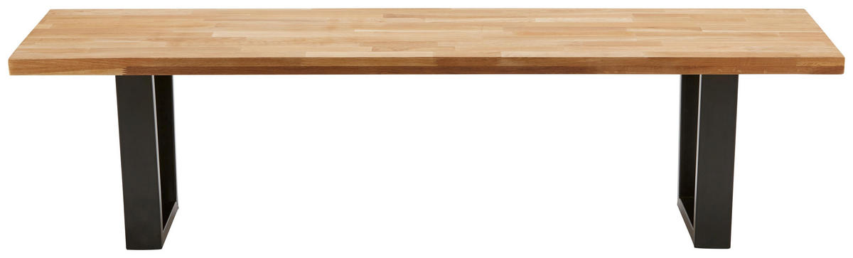SITZBANK Kayla Echtholz Eiche Massiv - Eichefarben, Holz (175/46/45cm) - Bessagi Home