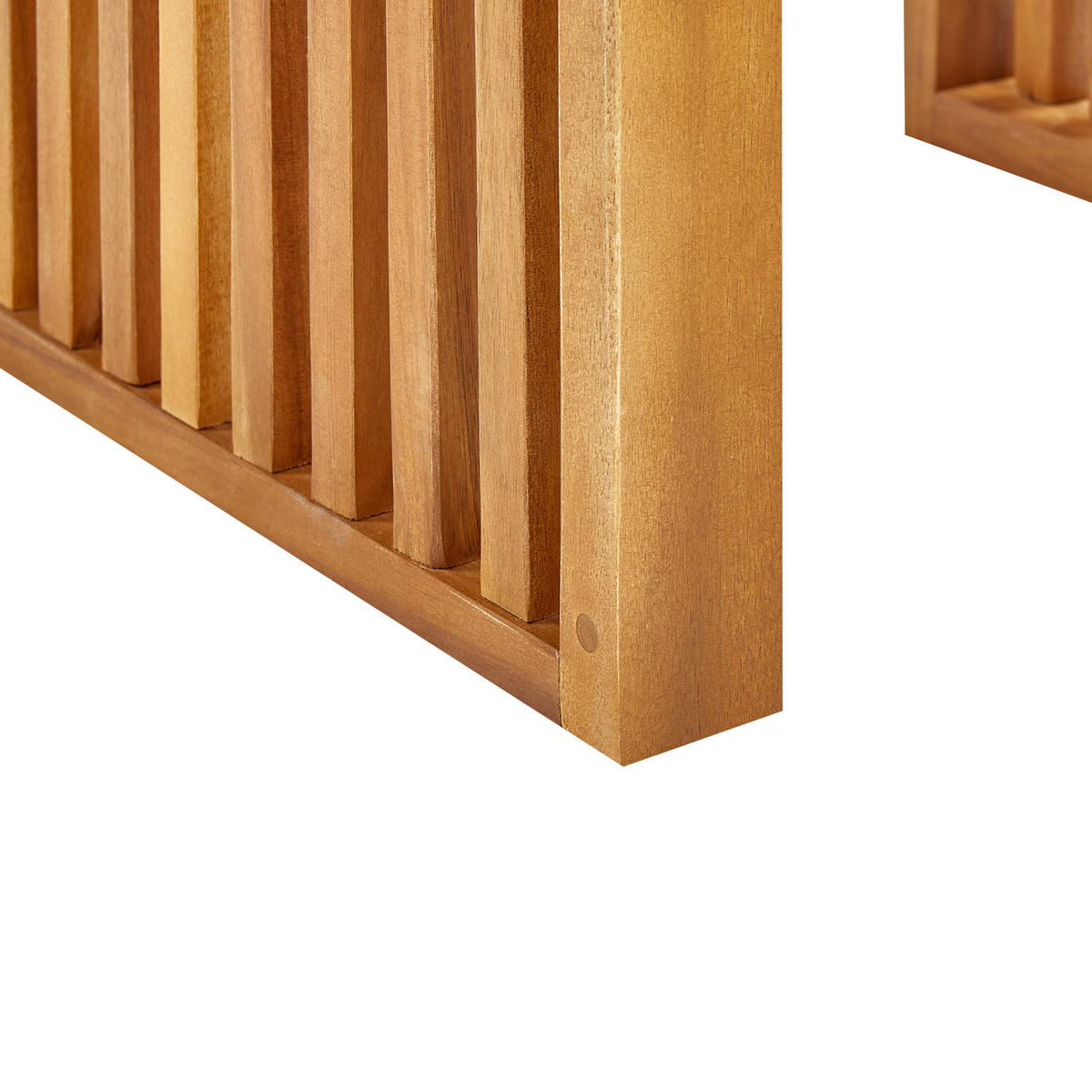 GARTENSTUHL 2er- Set Holz Heller Holzfarbton Bellano - Hellbraun, Holz (45/43/35cm) - Beliani