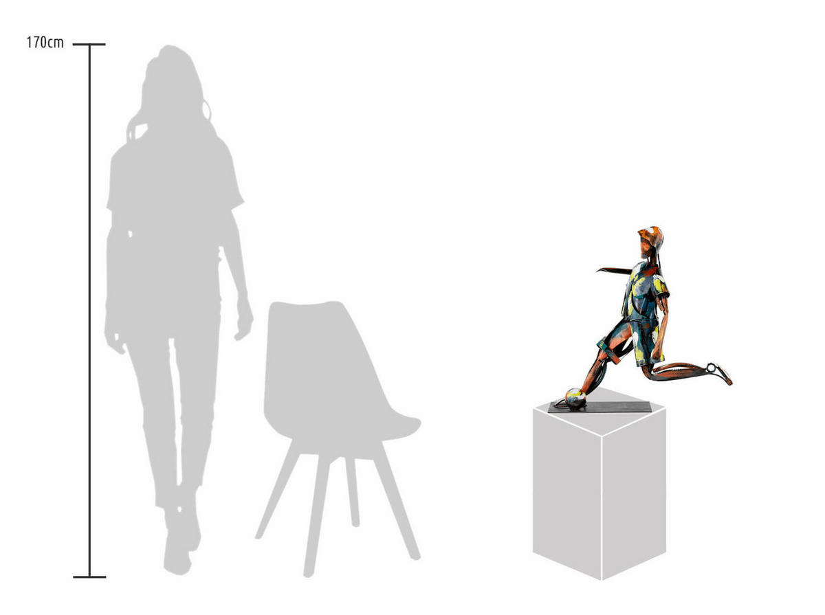 METALLSKULPTUR Bunt 60/60 cm - Multicolor, Metall (1.5/60/35cm) - KUNSTLOFT