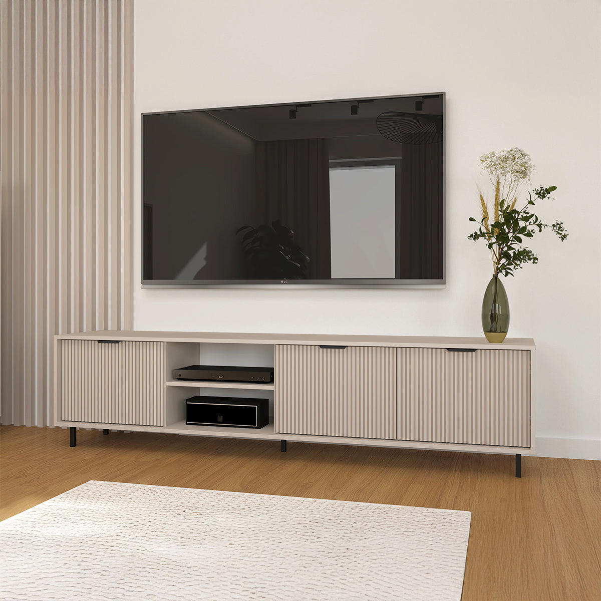 TV STOLÍK Soly Kašmír - béžová, kompozitné drevo (203.2/50/40.3cm) - Petits-meubles
