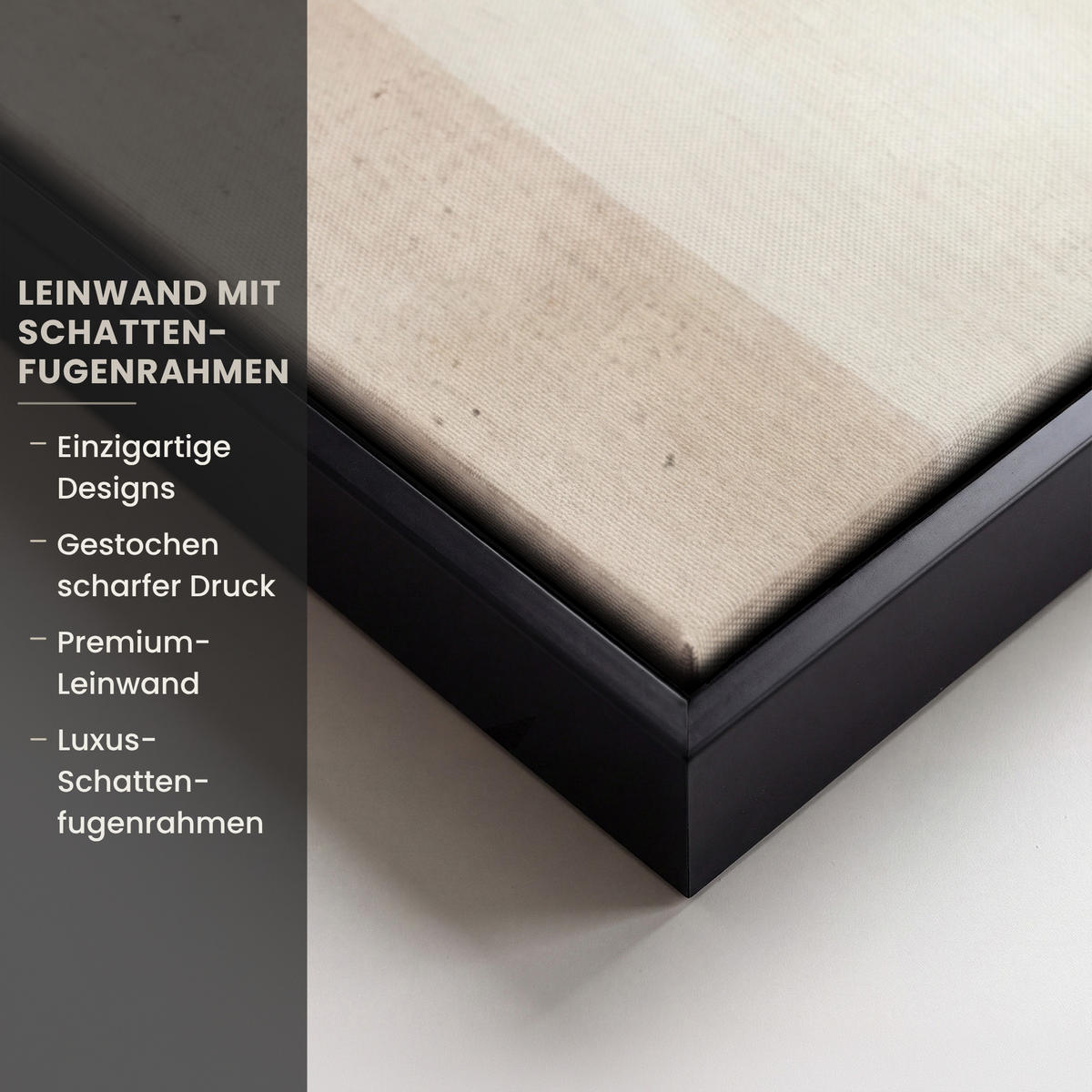LEINWAND Bilder mit Rahmen - Abstrakt - Formen - Dunkelblau - 70x50 - Cognac, Textil (70/50cm) - MuchoWow