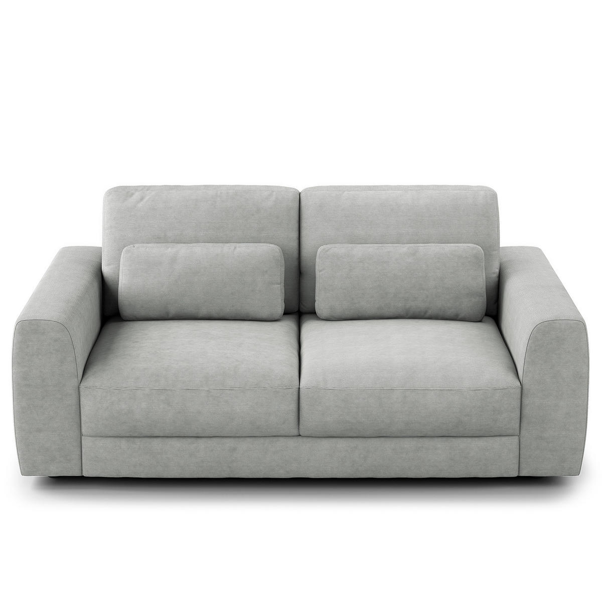 2-SITZER SOFA - Schwarz/Grau, Kunststoff/Textil (182/80/117cm) - home24