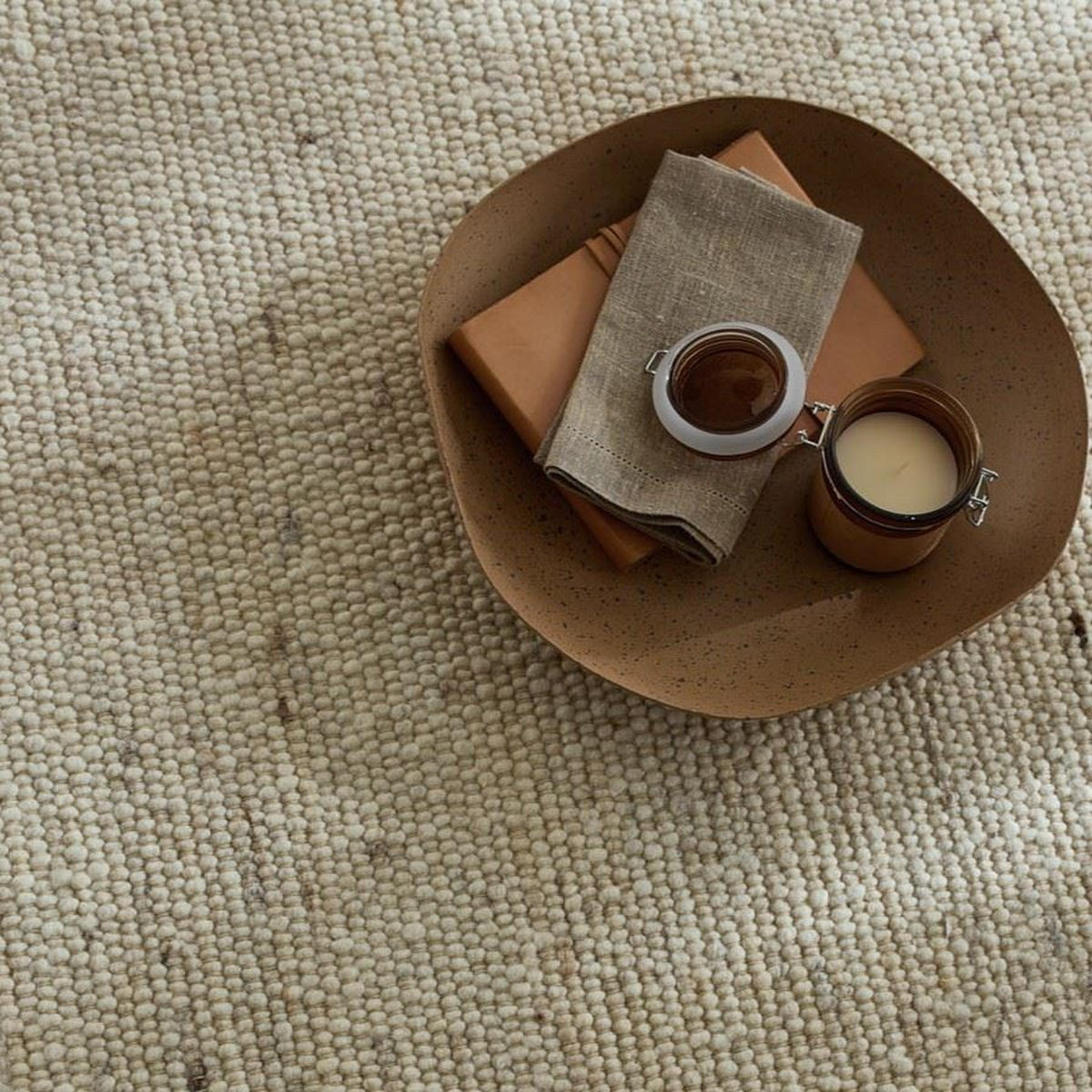 HANDWEBTEPPICH Anden 200x250 cm - Naturfarben, Textil (200/250cm) - Rug and Roll