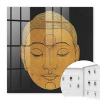 SCHLÜSSELBOX Weiß 30x30 cm – Türöffnung nach rechts - Stille Meditation - Schwarz, Metall (30/30/5cm) - TULUP