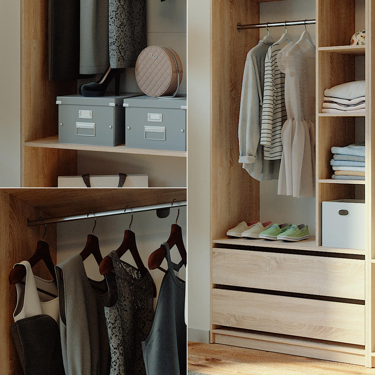 ŠATNÍ SKŘÍŇ Elmo Sonoma - Sonoma dub, kompozitní dřevo (180/200/50cm) - Vicco