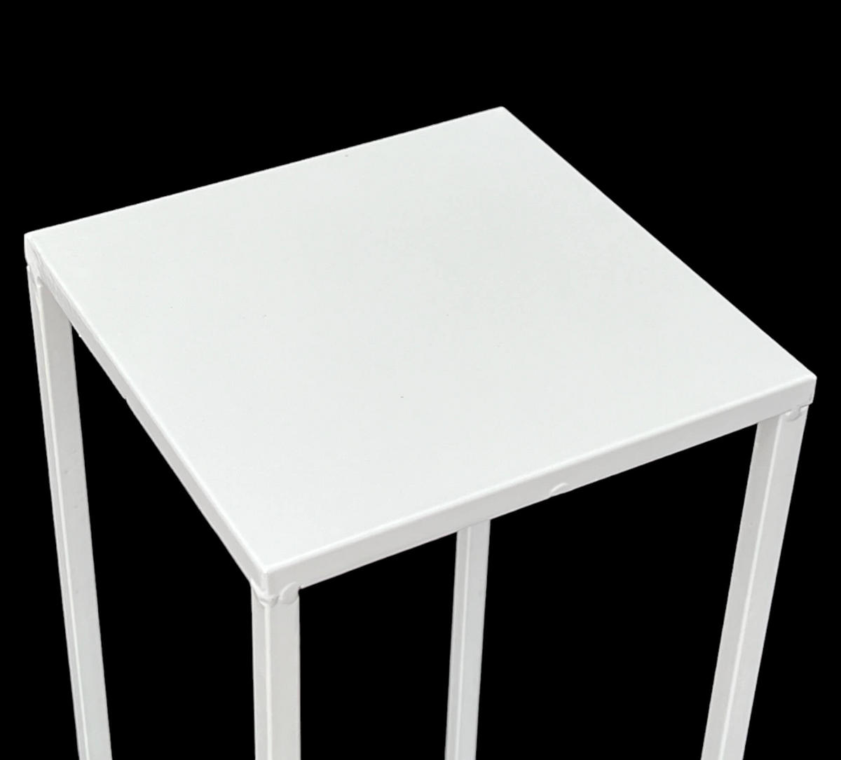 BLUMENHOCKER Metall Weiß Eckig 50 cm - Weiß, Metall (18/50/18cm) - DanDiBo