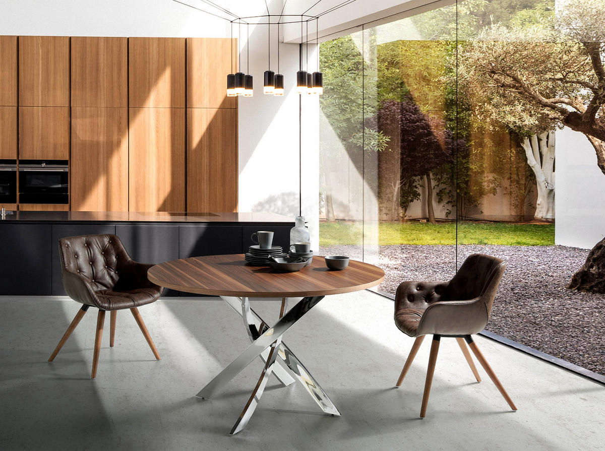 ARMLEHNENSTUHL Leder schokoladenbraun - Kastanienfarben/Dunkelbraun, Leder/Holz (65/78/46cm) - ANGEL CERDA