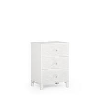 NACHTTISCH 3 SCHUBLADEN Sinta Weiß 45 cm x 66 cm - Weiß, Holzwerkstoff (45/66/35cm) - Klast Home