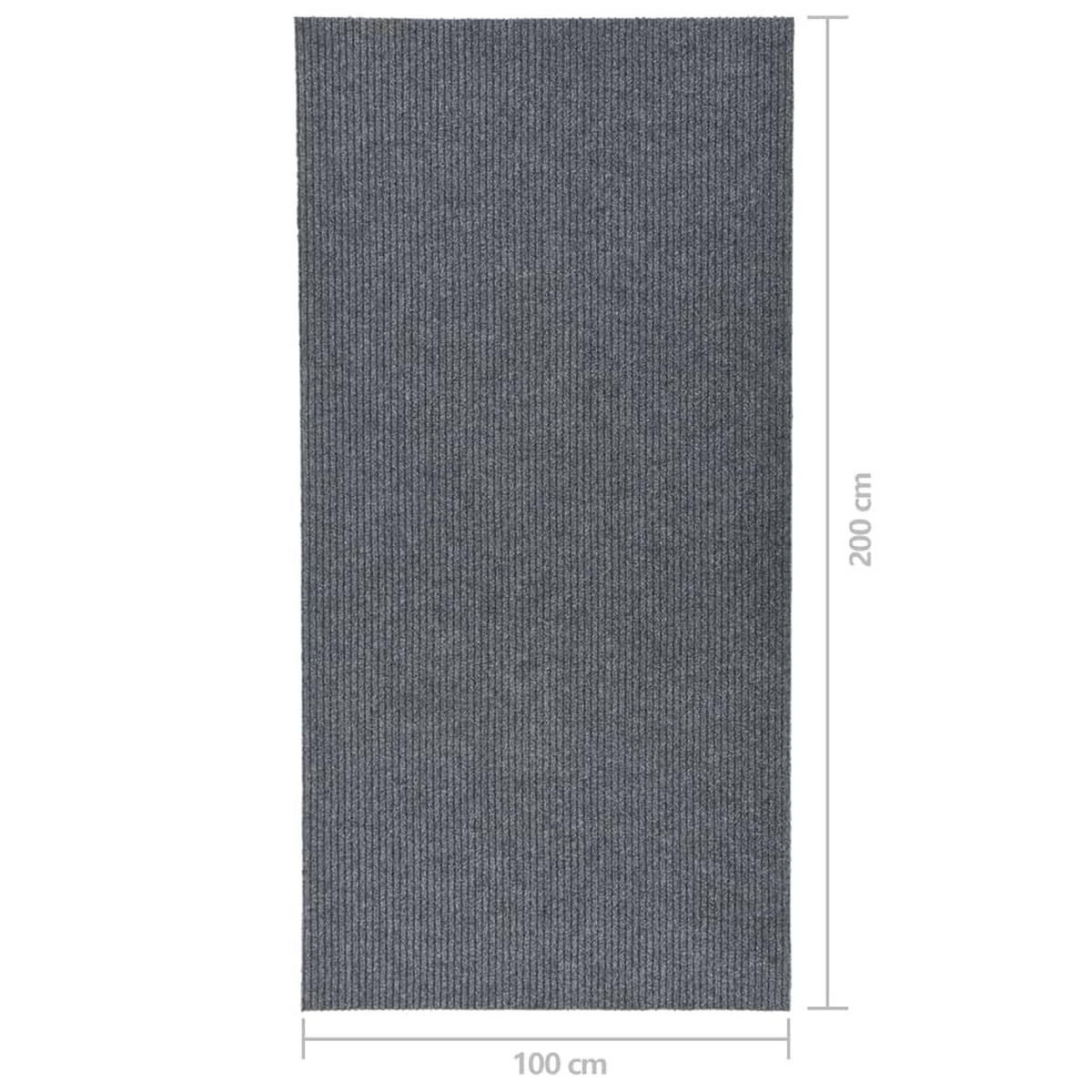 SCHMUTZFANGMATTE 100/200 cm Grau - Grau, Kunststoff/Textil (100/200cm) - vidaXL