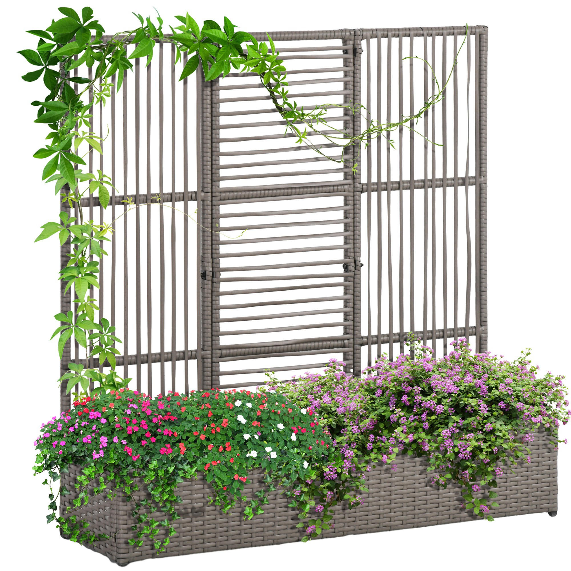 ComfortXL Blumenkasten Grau 29x103x103 cm