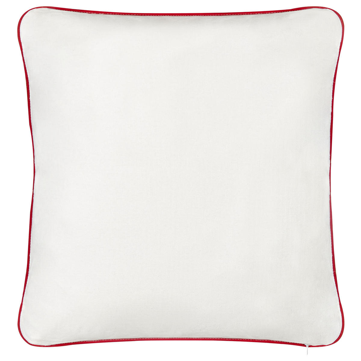 DEKOKISSEN 2er-Set Weiß 45/45 cm Periwinkle - Pink/Rot, Naturmaterialien (45/45cm) - Beliani