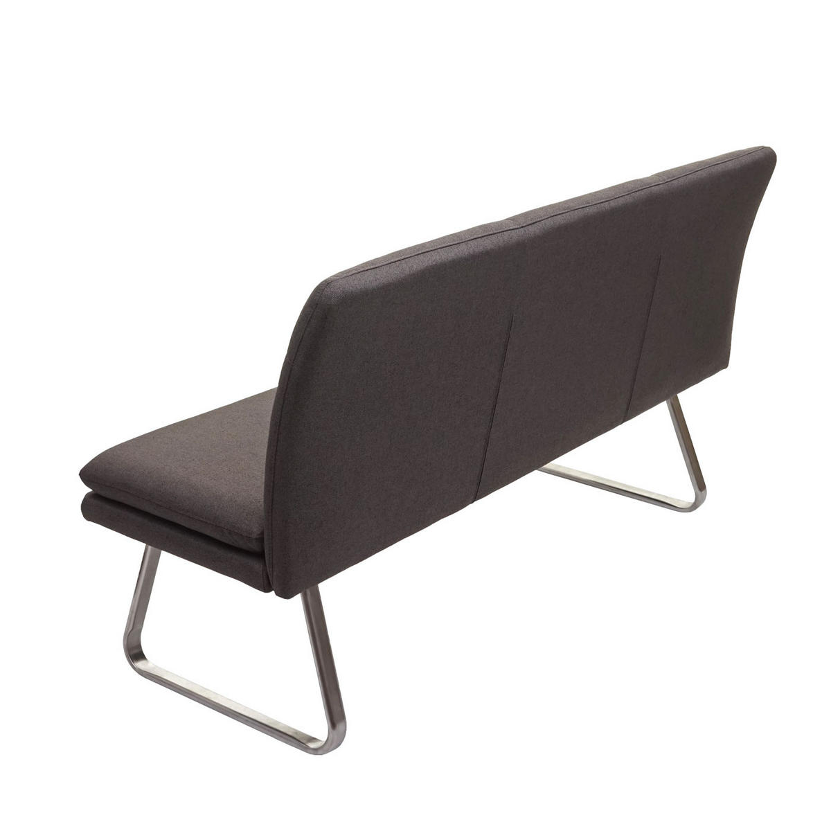 SITZBANK Dunkelbraun, Silber - Dunkelbraun/Silberfarben, Textil (160/90/59cm) - MCW