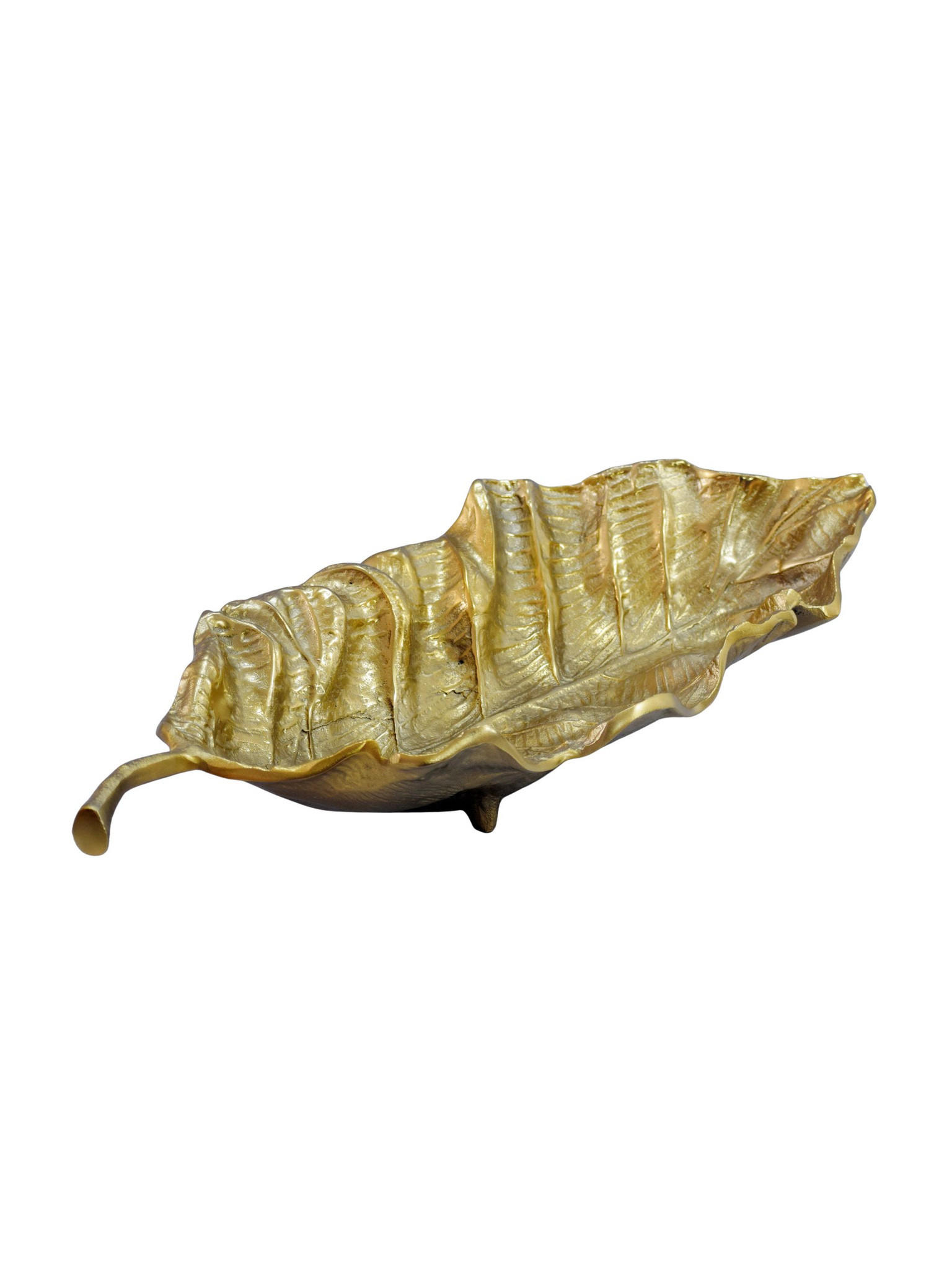 DEKOSCHALE SUBIACO, Aluminium, handgefertigt, Gold, 67 x 27 x 11 cm - Goldfarben, Metall (11cm) - KADIMA DESIGN