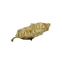 DEKOSCHALE SUBIACO, Aluminium, handgefertigt, Gold, 67 x 27 x 11 cm - Goldfarben, Metall (11cm) - KADIMA DESIGN