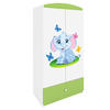 KINDERKLEIDERSCHRANK Elefant 90/175/52 - Grün, Holzwerkstoff (90/175/52cm) - Kocot Kids