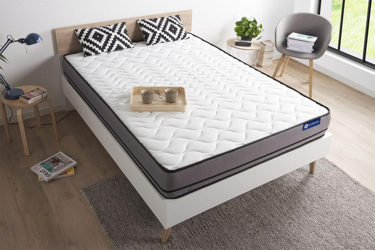 MATRATZE Actilatex night Latex und Memory-Schaum 130 x 210 cm h4 - Weiß, Textil (130/210cm) - ACTISOM