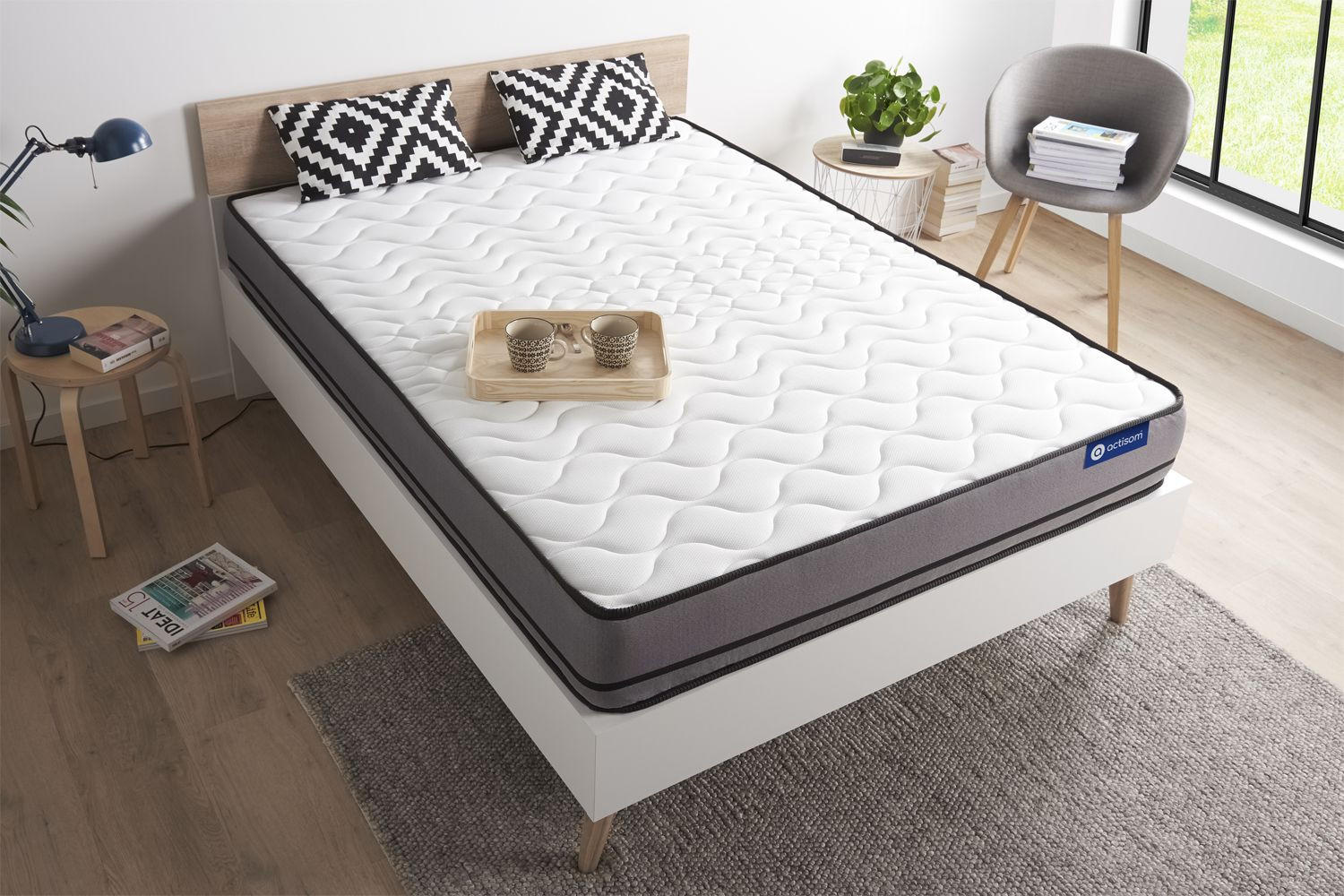 Thumbnail - Actisom Matratze, Weiß, Textil, H4, 90x180 cm, Oeko-Tex® Standard 100, Schlafzimmer, Matratzen Shop, Matratzen
