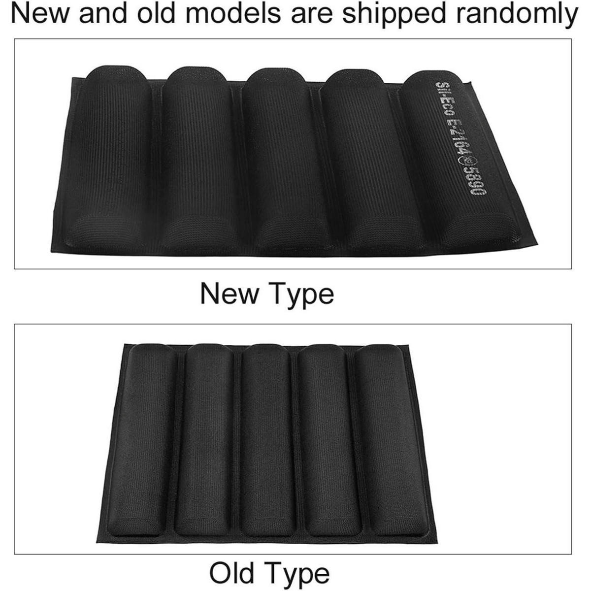 BAGUETTE Backform Silikon 5 Formen 45 x 33,5 cm - Schwarz, Kunststoff (33.5/2/45cm)