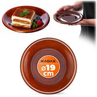 KADAX Dessertteller 19 cm für Kuchen, Steingut, Braun - Braun, Stein (19/2/23.5cm) - KADAX