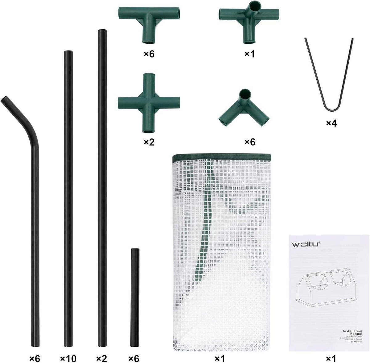 FOLIENGEWÄCHSHAUS Frühbeet, Gewächshaus Balkon, 120x60x60cm - Weiß, Kunststoff/Textil (120/60/60cm) - Woltu