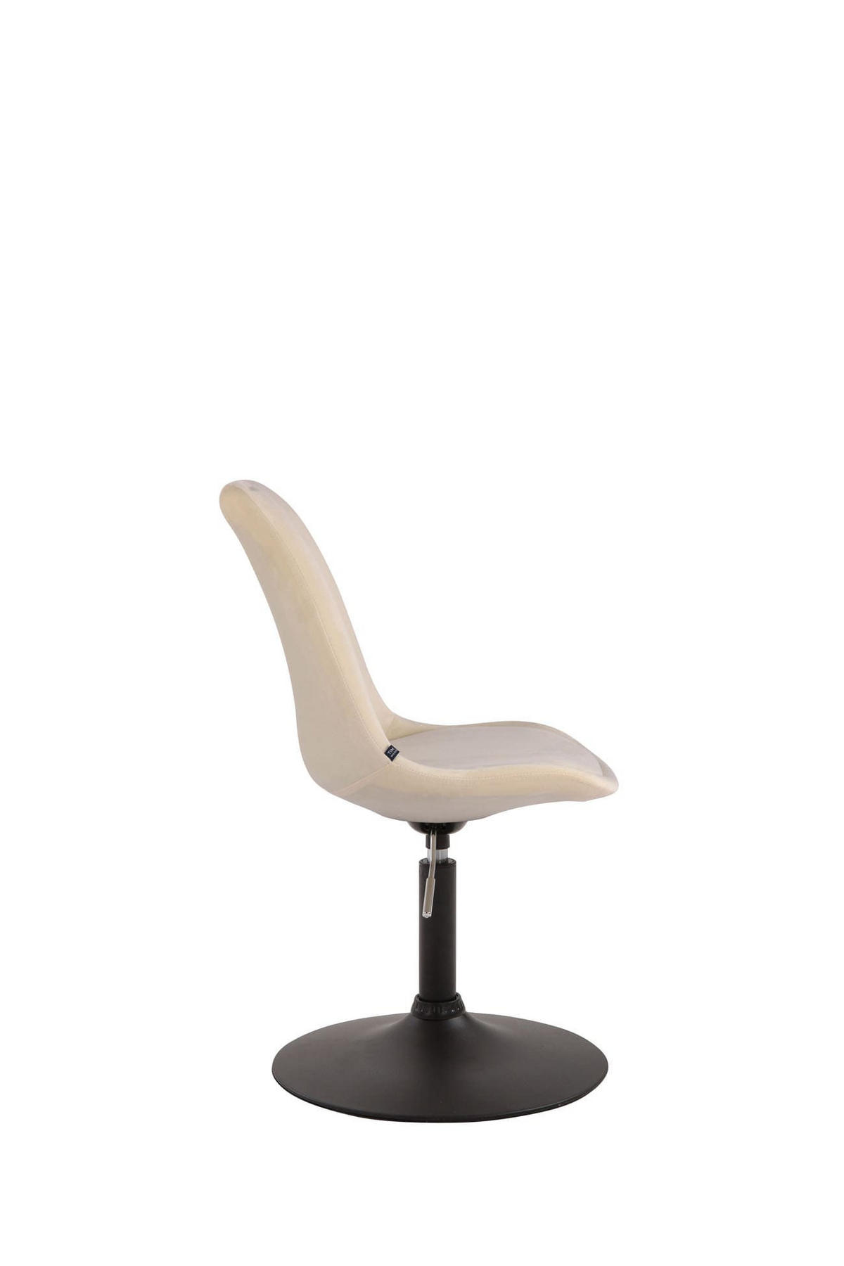 STUHL 4er Set Samt creme - Creme/Schwarz, Textil/Metall (48/76/57cm) - CLP