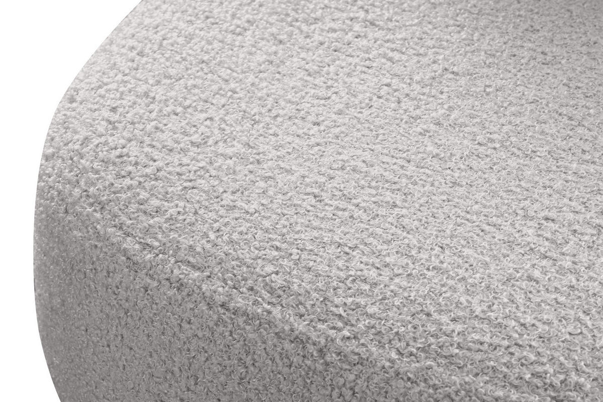 COCKTAILSESSEL APPA uf hohen schwarz lackierten Beinen aus Buchenholz, aus recyceltem Boucle-Stoff, Hellgrau/Schwarz - Hellgrau/Schwarz, Holz/Textil (63/89/65cm) - KONSIMO®