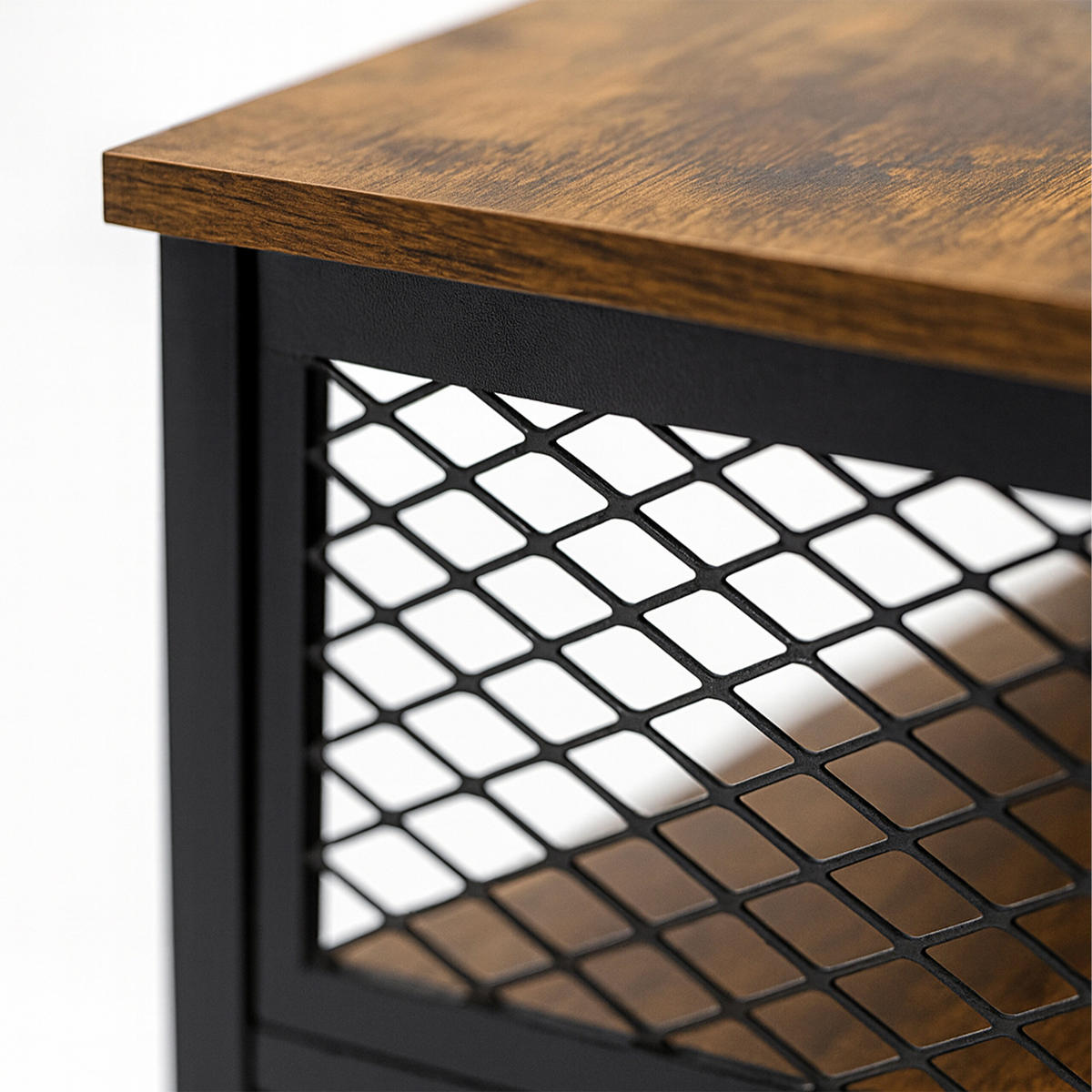 KÜCHENSCHRANK - Dunkelbraun/Schwarz, Glas/Holzwerkstoff (110/75/33cm) - Relaxdays