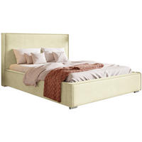 POLSTERBETT 140x200 Sydney mit Bettkasten, Vanille - Beige, Holz/Textil (140/200cm) - Emporius