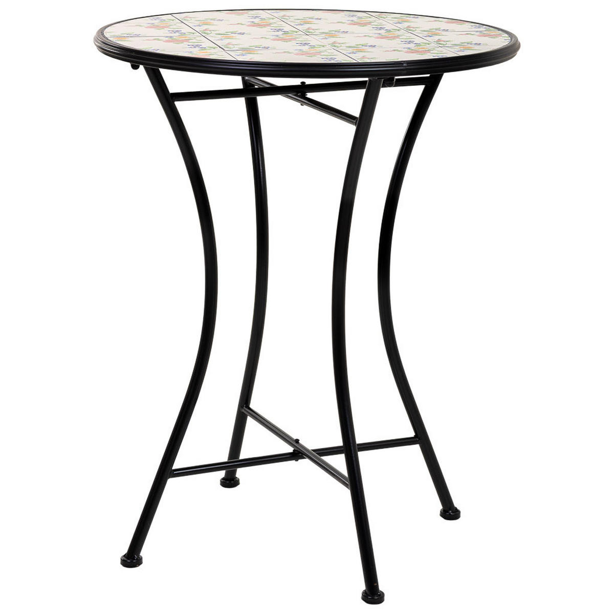 TISCH und STÜHLE, schwarz, 60x75x38cm, 3-tlg. - Schwarz, Metall - Wanderlust