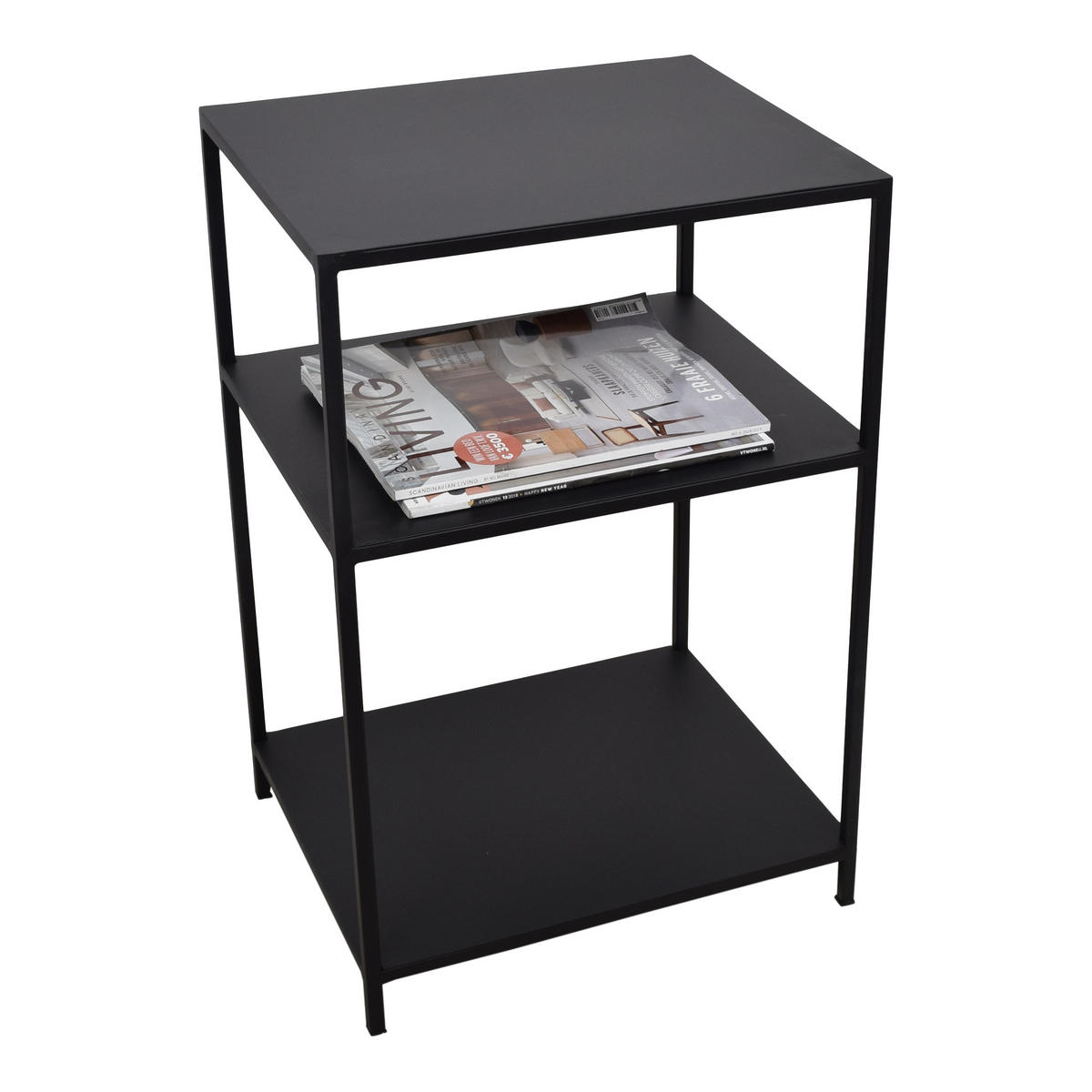 NACHTTISCH Jita Schwarz - Schwarz, Metall (42/63/35cm) - LOFT42