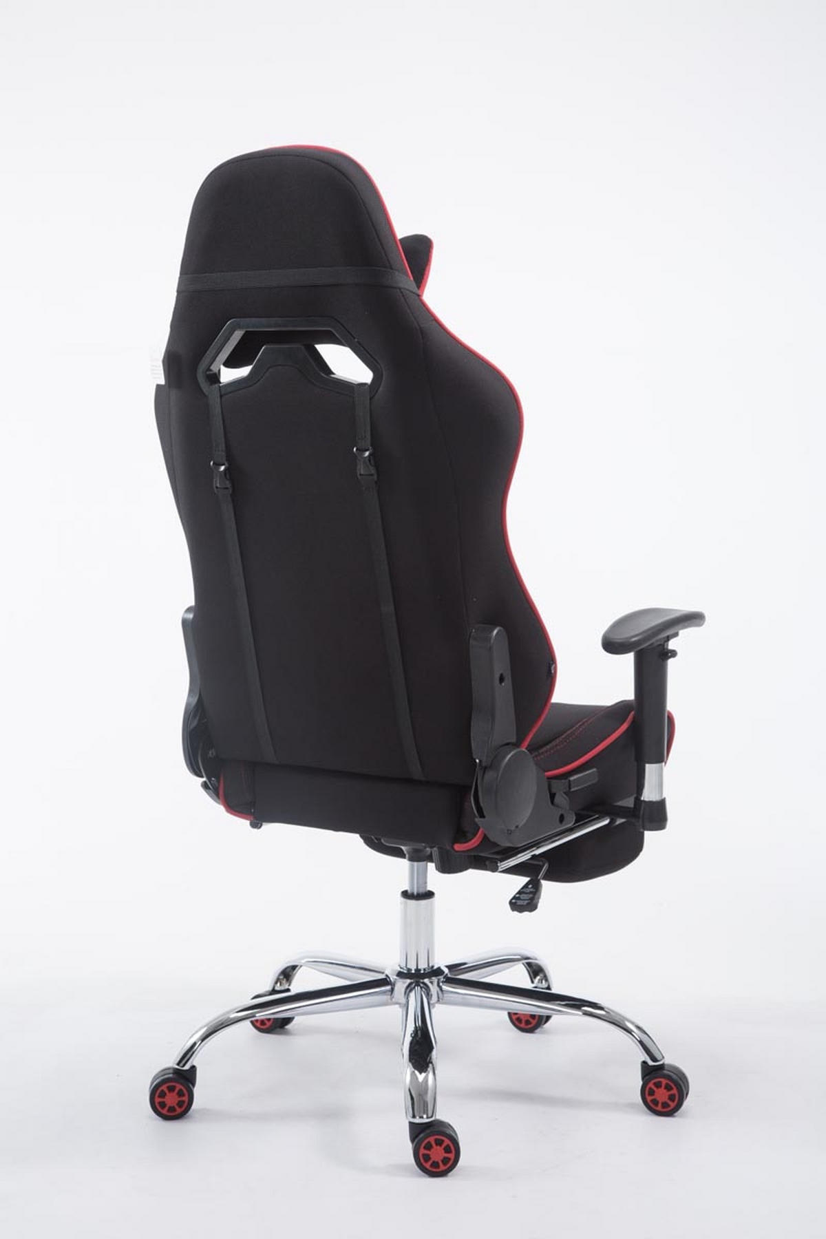 GAMINGSTUHL Limitless-2, Stoff mit Fußablage Schwarz/Rot - Rot, Textil/Metall (70/135/58cm) - TPFLiving