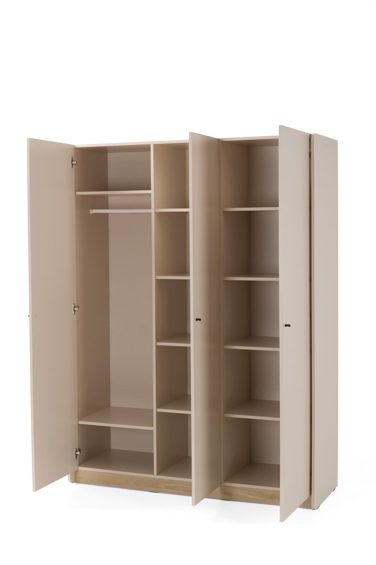 SCHLAFZIMMER Set 5-tlg. – ALESSIO System – Grau - Grau, Holzwerkstoff (212/88/137cm) - hi-markt