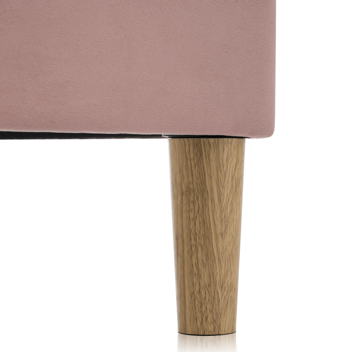 POLSTERBETT aus Samt 90x190 cm in Rosa mit LED-Beleuchtung - Rosa, Textil (90/200cm) - Modfu