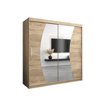 SCHWEBETÜRENSCHRANK 200/200/62 2-türig - Silberfarben/Sonoma Eiche, Holz/Kunststoff (200/200/62cm) - MÖBEL KRYSPOL